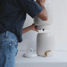 Load and play video in Gallery viewer, Hand Thrown Colour Glazed Ceramic Gravity Fed Water Filter