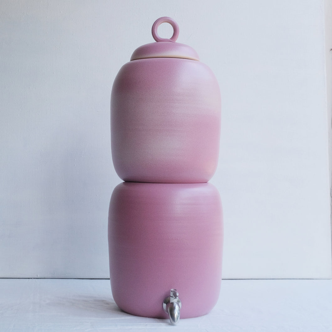 Hand Thrown Colour Glazed Ceramic Gravity Fed Water Filter